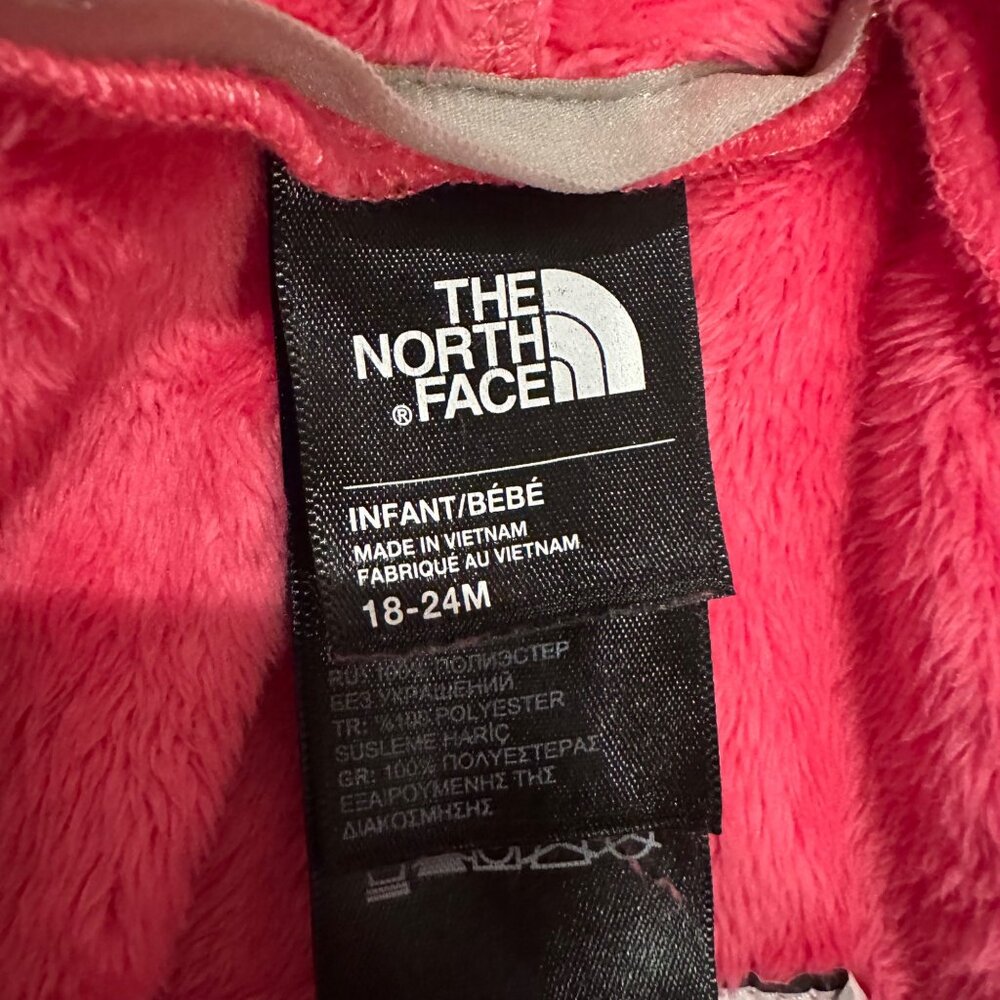 THE NORTH FACE INFANT 18-24 MONTH PINK FLEECE ZIP UP BODY SUIT - Picture 6 of 8